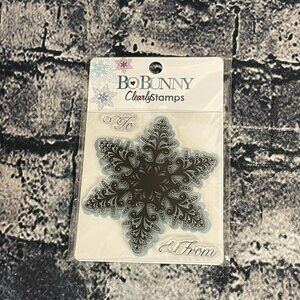 Bo Bunny WINTER LACE Snowflakes Clear Acrylic Stamps SWL863